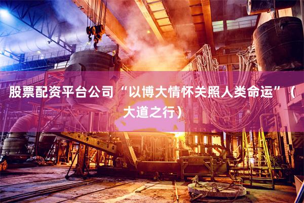 股票配资平台公司 “以博大情怀关照人类命运”（大道之行）