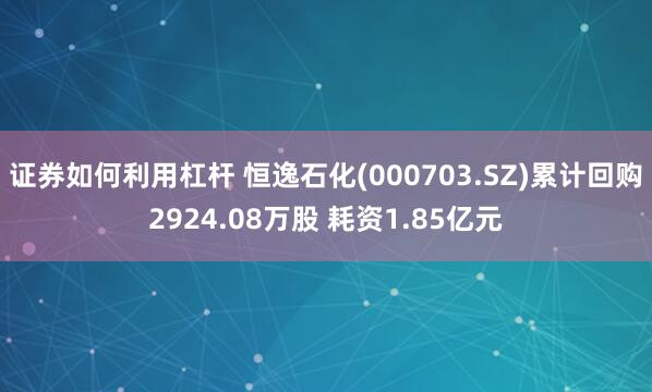 证券如何利用杠杆 恒逸石化(000703.SZ)累计回购2924.08万股 耗资1.85亿元