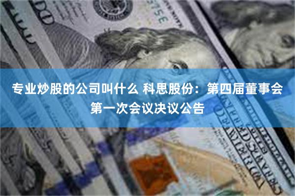 专业炒股的公司叫什么 科思股份：第四届董事会第一次会议决议公告