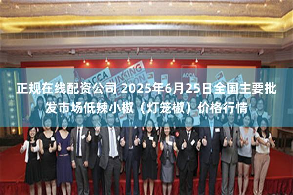 正规在线配资公司 2025年6月25日全国主要批发市场低辣小椒（灯笼椒）价格行情