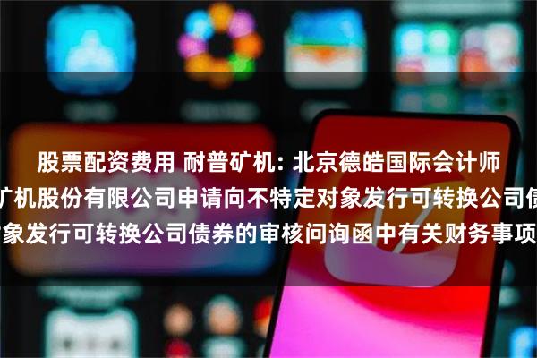 股票配资费用 耐普矿机: 北京德皓国际会计师事务所关于对江西耐普矿机股份有限公司申请向不特定对象发行可转换公司债券的审核问询函中有关财务事项的说明