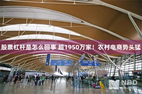股票杠杆是怎么回事 超1950万家！农村电商势头猛