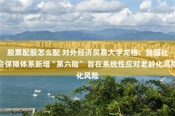 股票配股怎么配 对外经济贸易大学龙格：我国社会保障体系新增“第六险” 旨在系统性应对老龄化风险