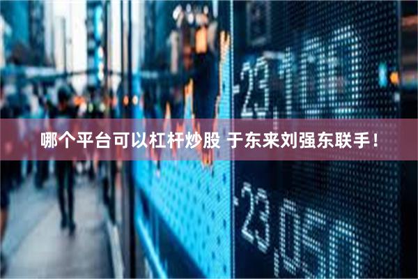 哪个平台可以杠杆炒股 于东来刘强东联手！
