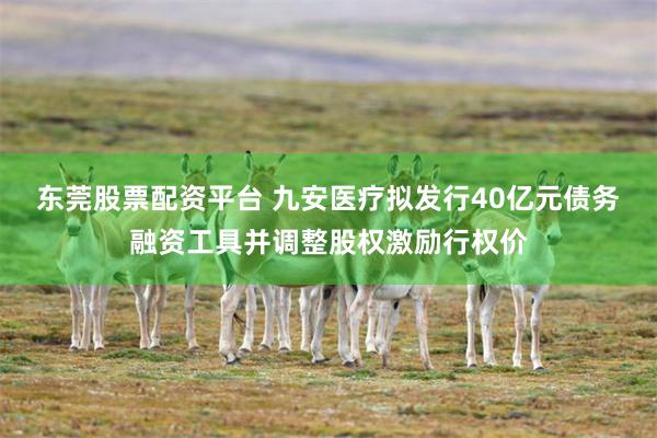 东莞股票配资平台 九安医疗拟发行40亿元债务融资工具并调整股权激励行权价