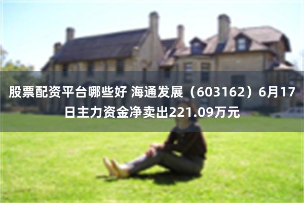 股票配资平台哪些好 海通发展（603162）6月17日主力资金净卖出221.09万元