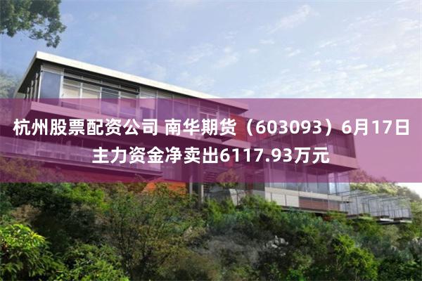 杭州股票配资公司 南华期货（603093）6月17日主力资金净卖出6117.93万元