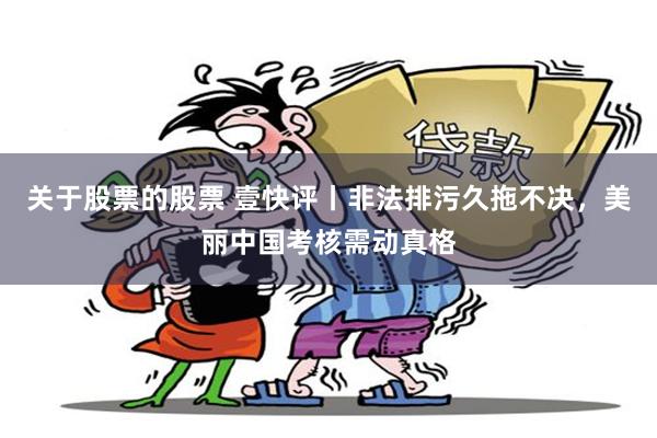 关于股票的股票 壹快评丨非法排污久拖不决，美丽中国考核需动真格