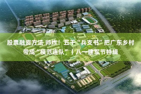 股票融资方法 帅炸!五千“兵支书”把广东乡村带成“模范连队”丨八一建军节特辑