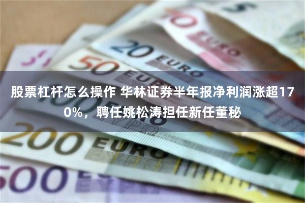 股票杠杆怎么操作 华林证券半年报净利润涨超170%，聘任姚松涛担任新任董秘