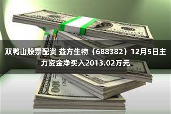 双鸭山股票配资 益方生物（688382）12月5日主力资金净买入2013.02万元