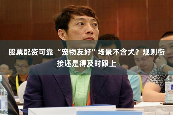 股票配资可靠 “宠物友好”场景不含犬？规则衔接还是得及时跟上
