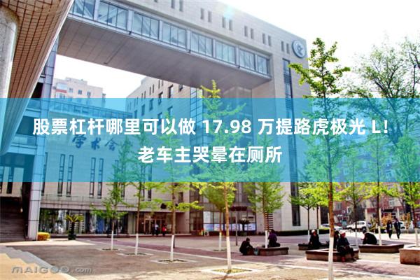 股票杠杆哪里可以做 17.98 万提路虎极光 L！老车主哭晕在厕所