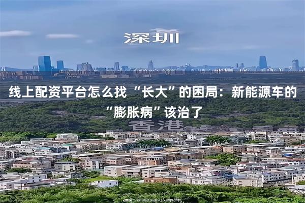 线上配资平台怎么找 “长大”的困局：新能源车的“膨胀病”该治了