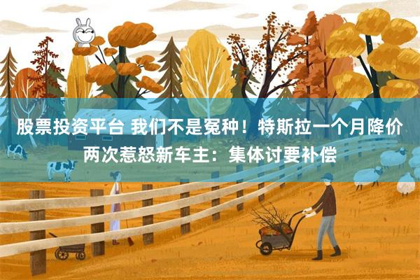 股票投资平台 我们不是冤种！特斯拉一个月降价两次惹怒新车主：集体讨要补偿